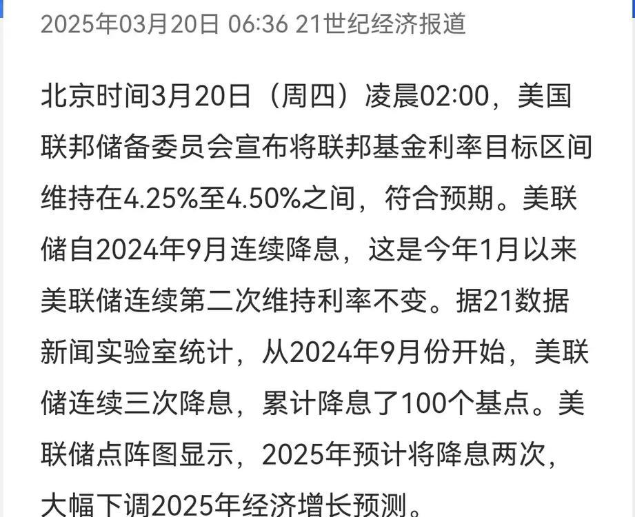 重磅数据发布！美联储，降息预期突变！