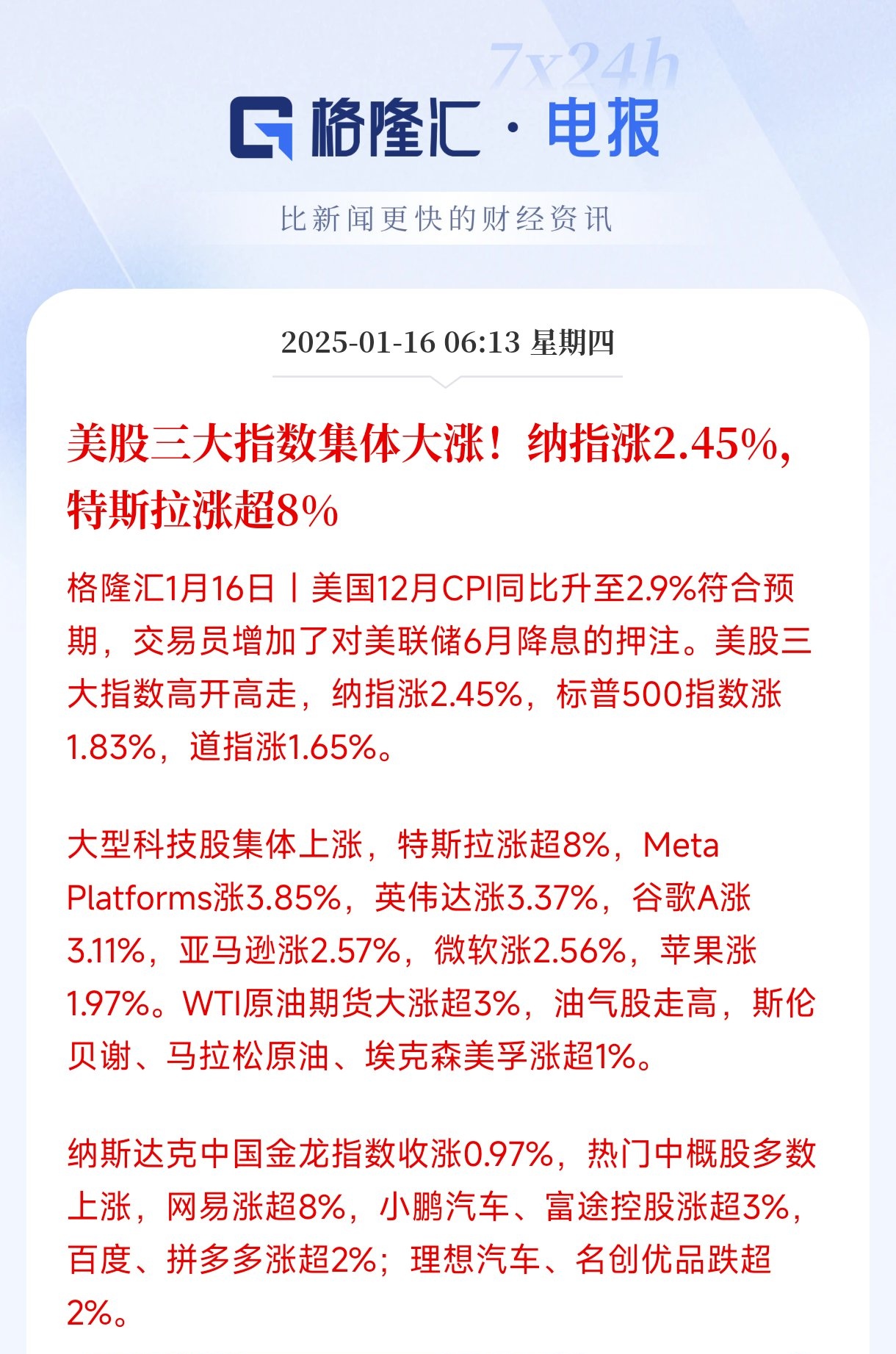 重磅数据发布！美股拉升！