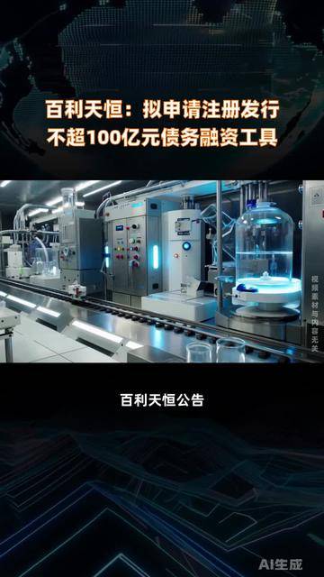 百利天恒拟申请注册发行不超过100亿元债务融资工具