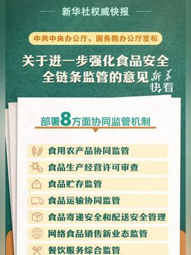 重庆市场监督管理局:将在全市范围内开展食品安全突出问题综合治理